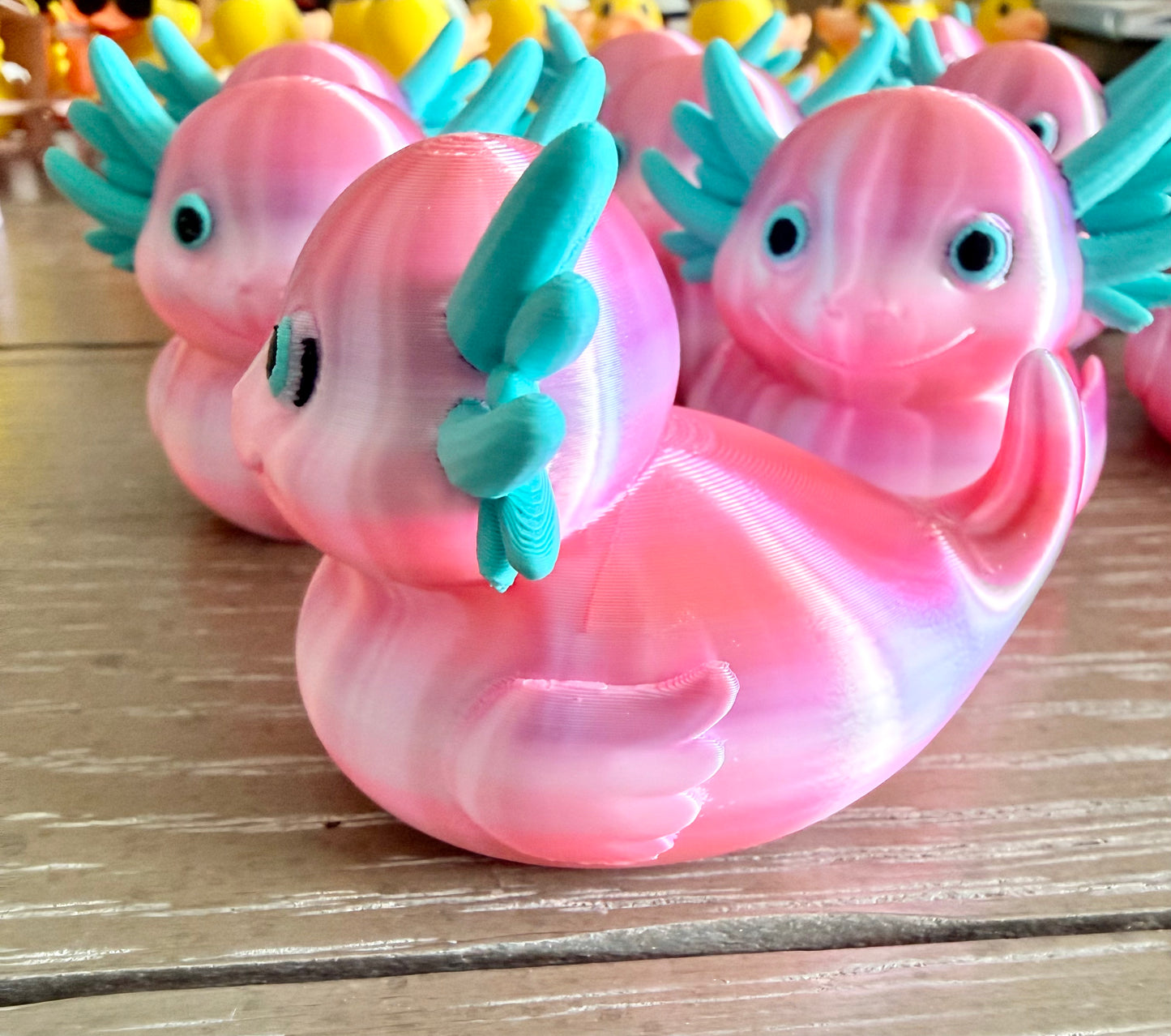 Axolotl Duckies – Cute 3D Printed Ocean Creatures Set of 6