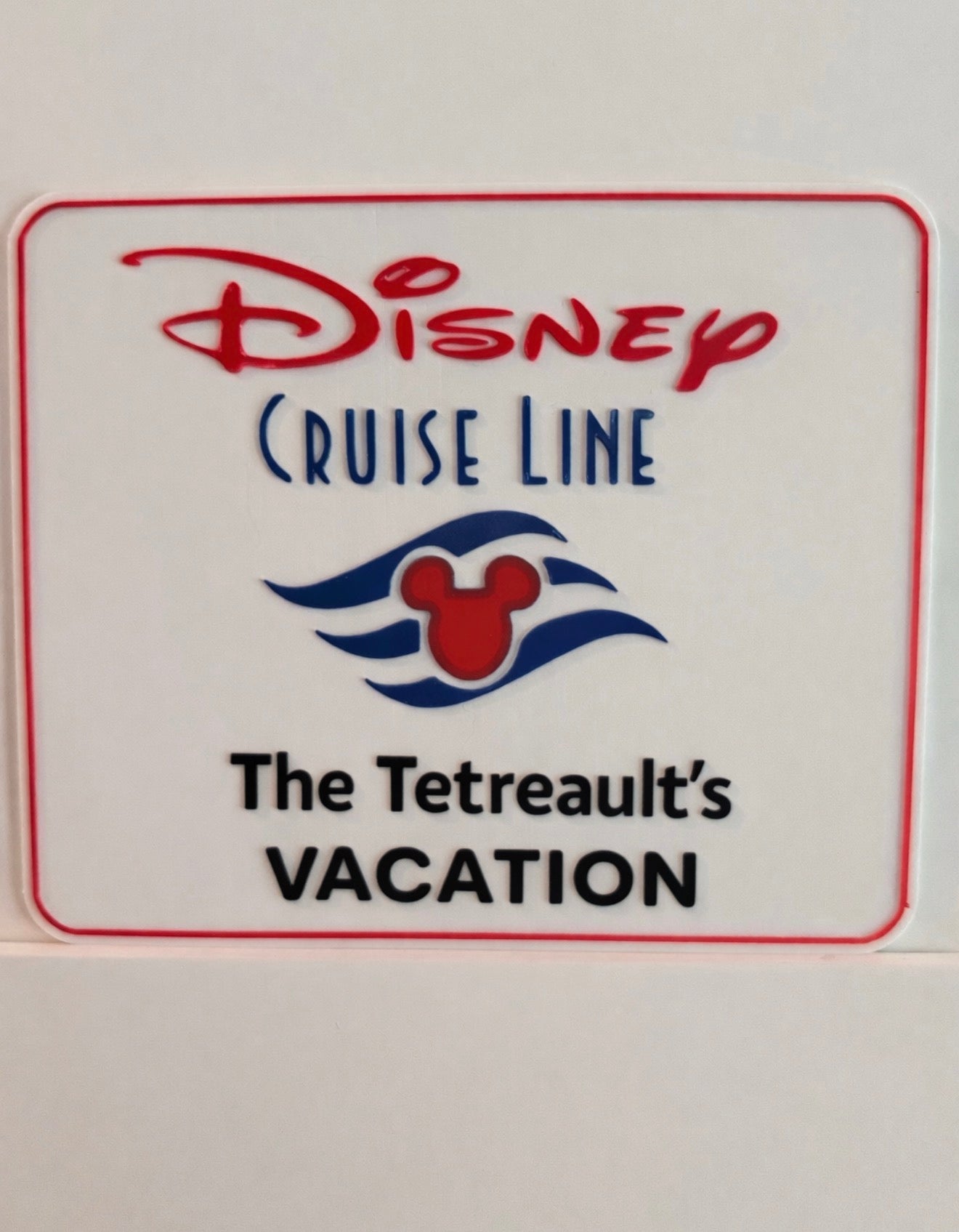 Disney Cruise Family Vacation Door Magnet-Can be personalized