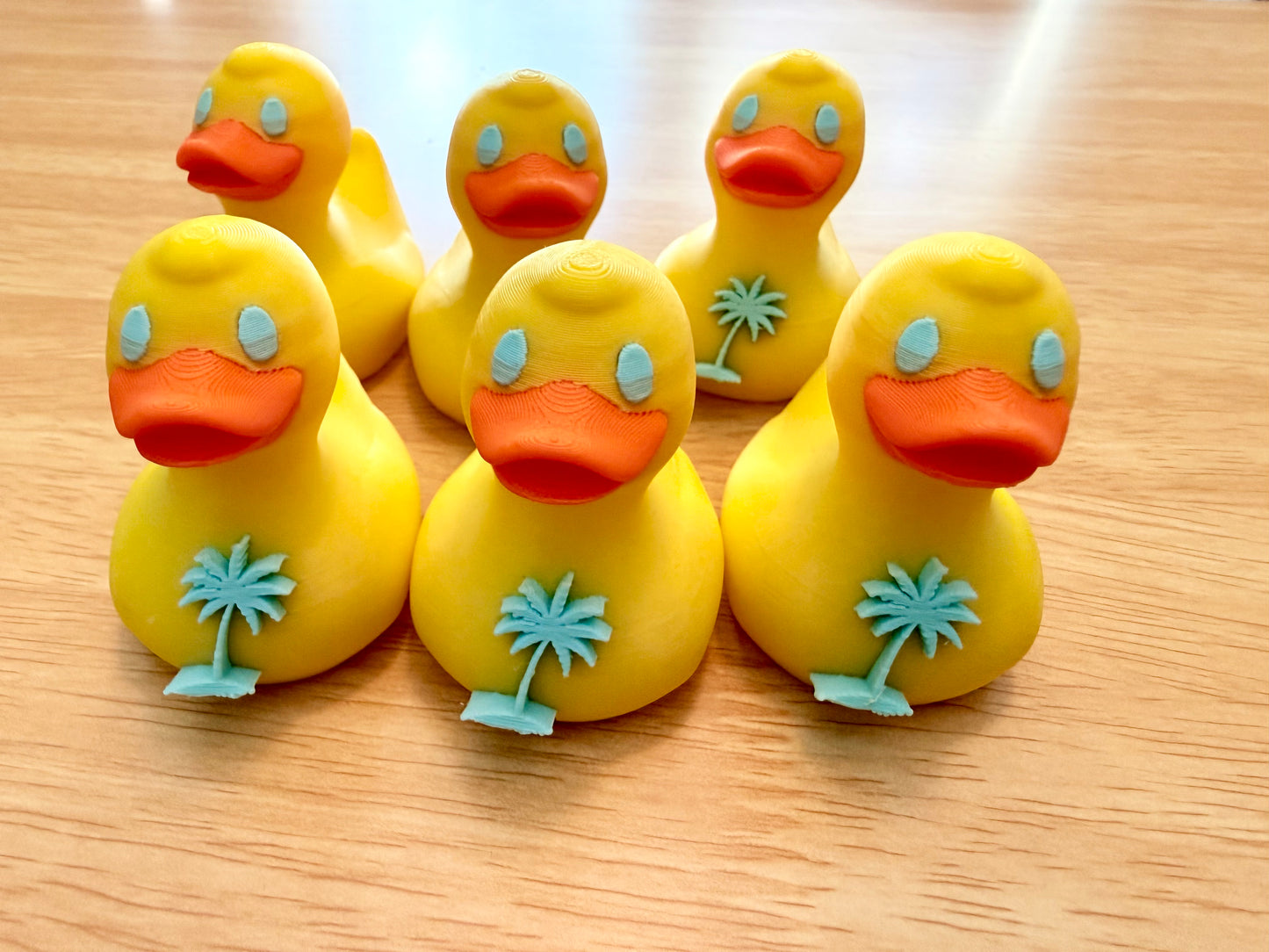 Tropical Palm Tree Cruise Ducks – 3D Printed Duck Set of 6