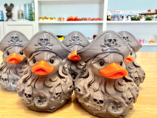 Pirate Skull Duck – 3D Printed Gothic Pirate Duck with Skull Hat 4 pack