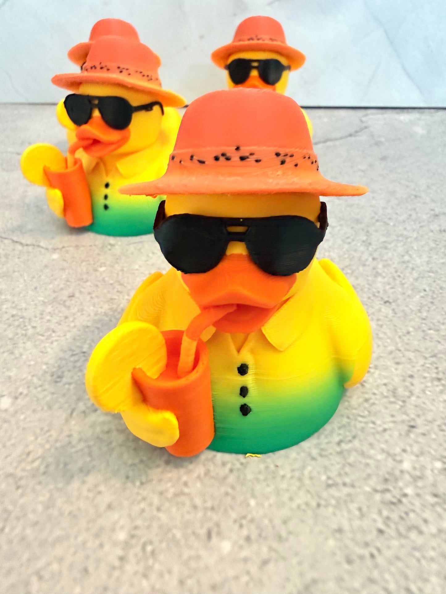 Tropical Vacation Duck Set of 4