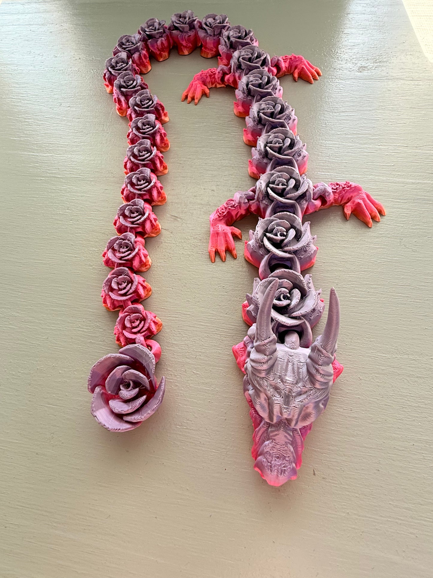 Rose Dragon – Articulated Floral Fantasy Dragon