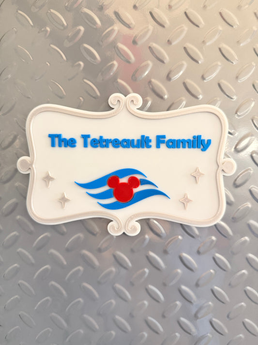 Personalized Disney Cruise cabin magnet