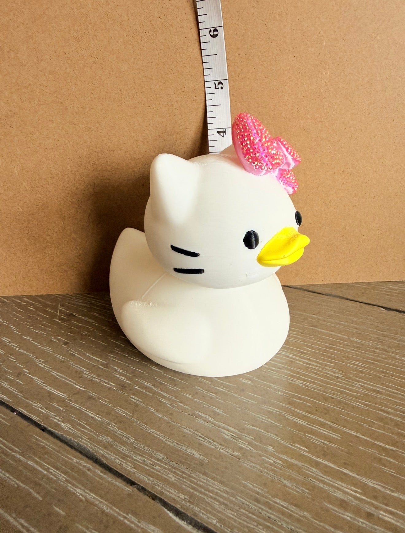 Jumbo Kitty Duck with Rhinestone Bow