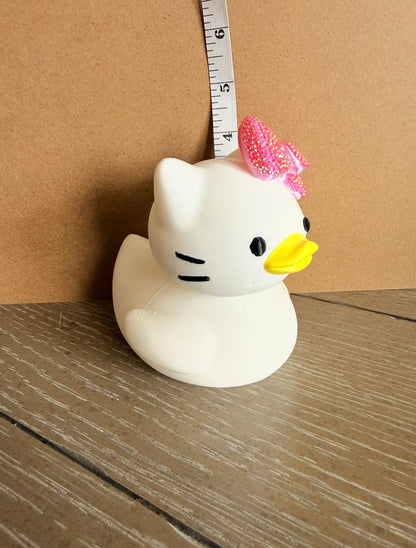 Jumbo Kitty Duck with Rhinestone Bow