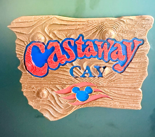 Castaway Cay Cruise Magnet – Disney Cruise Door Magnet – Wood Look