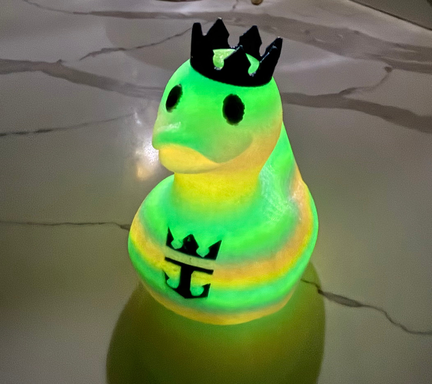 Glow in the Dark Royal crown ducks Set of 4
