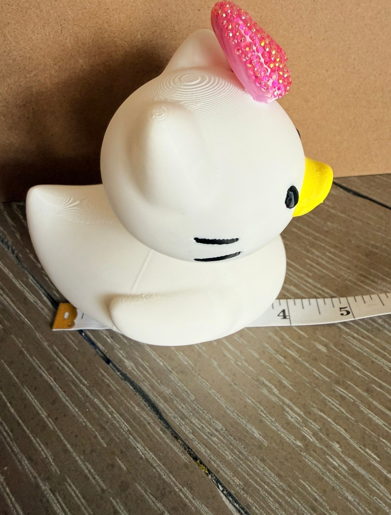 Jumbo Kitty Duck with Rhinestone Bow