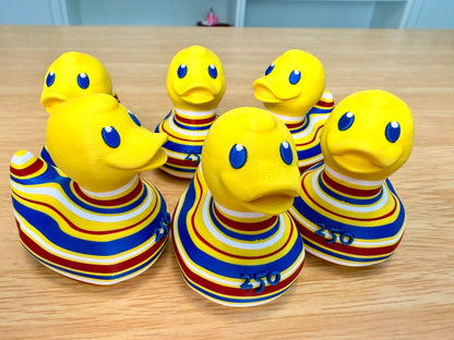 America 250 Anniversary Duck – Patriotic 3D Printed Collectible Set of 6