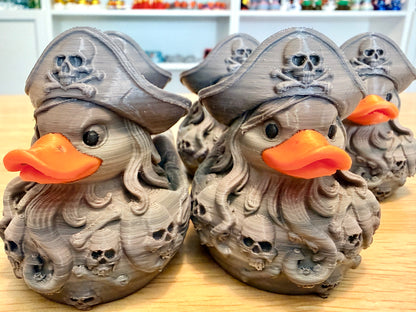 Pirate Skull Duck – 3D Printed Gothic Pirate Duck with Skull Hat 4 pack