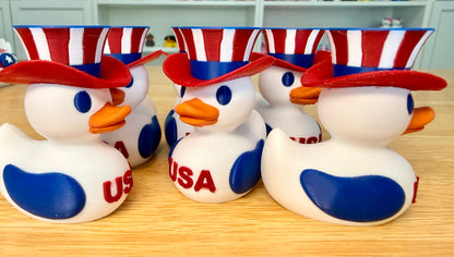 Patriotic 3D Printed Duck Set of 6
