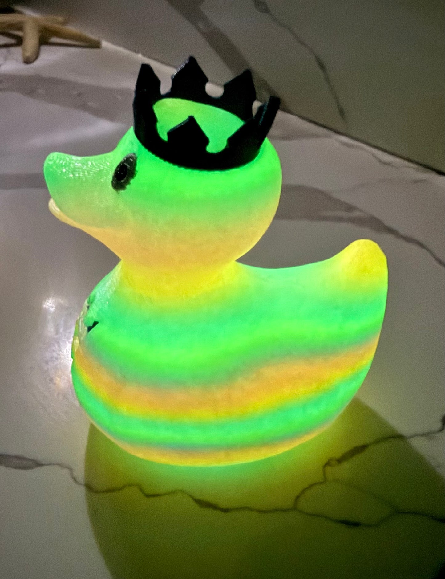 Glow in the Dark Royal crown ducks Set of 4