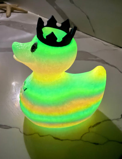 Glow in the Dark Royal crown ducks Set of 4