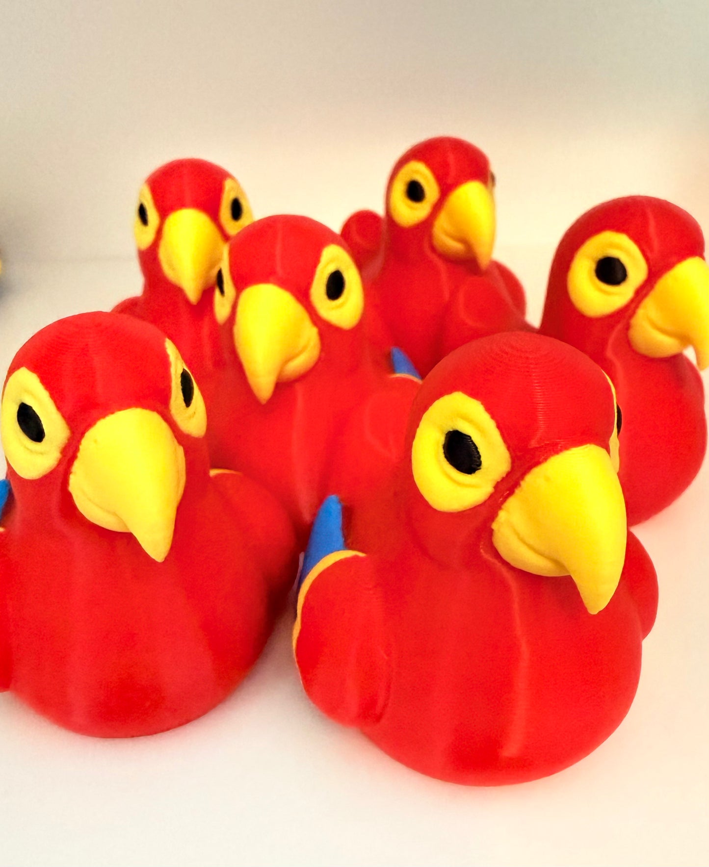 One Tropical Parrot 3 D printed Duck Set of 4