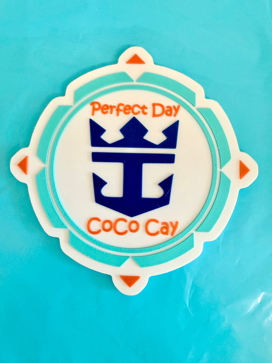 Perfect Day at Coco Cay Cabin Door Magnet ⚓🌴