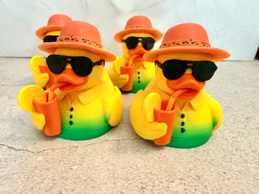 Tropical Vacation Duck Set of 4