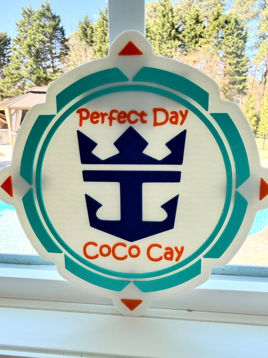 Perfect Day at Coco Cay Cabin Door Magnet ⚓🌴