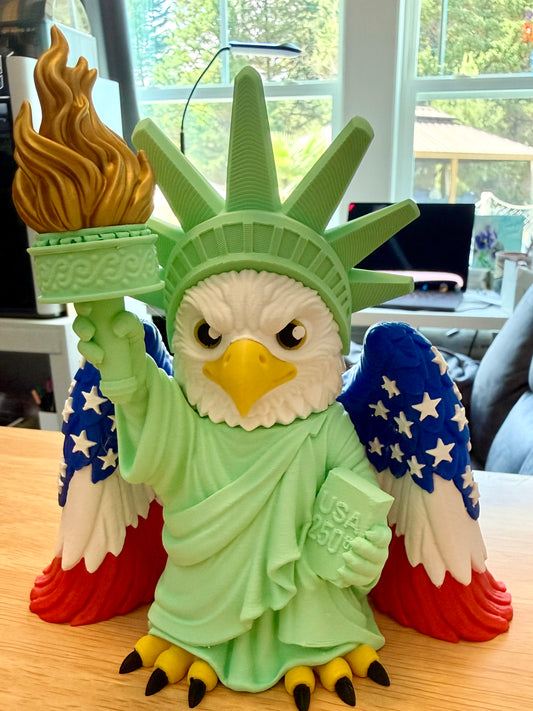 Patriotic Liberty Eagle – 3D Printed Collectible Statue