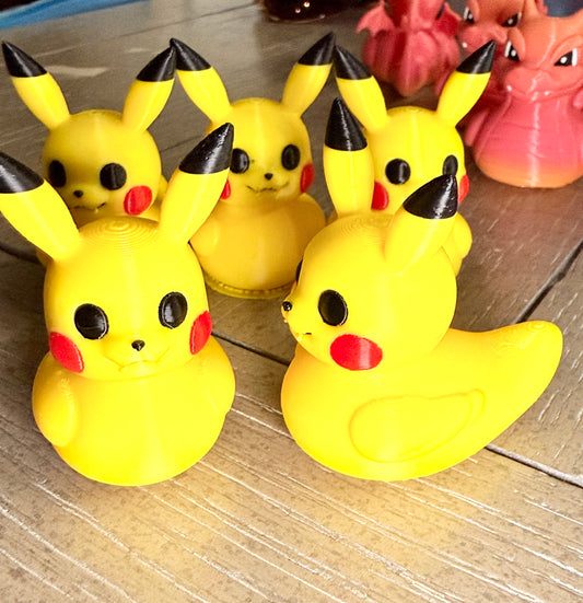 One 3D printed Pikatchu Duck