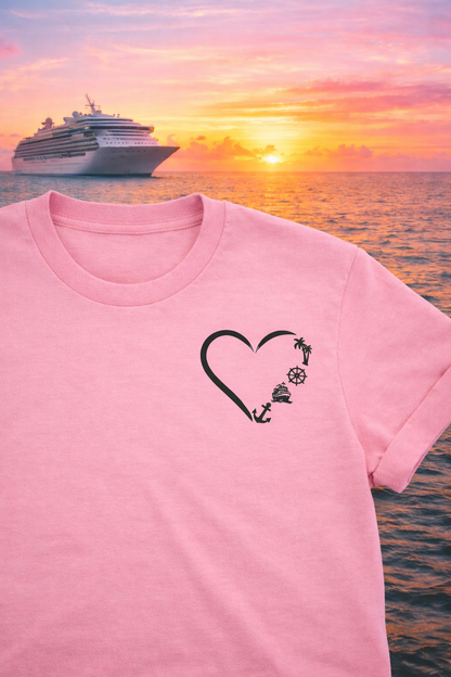 Cruise Heart Nautical T-Shirt 🌊⚓ | Vacation Tee