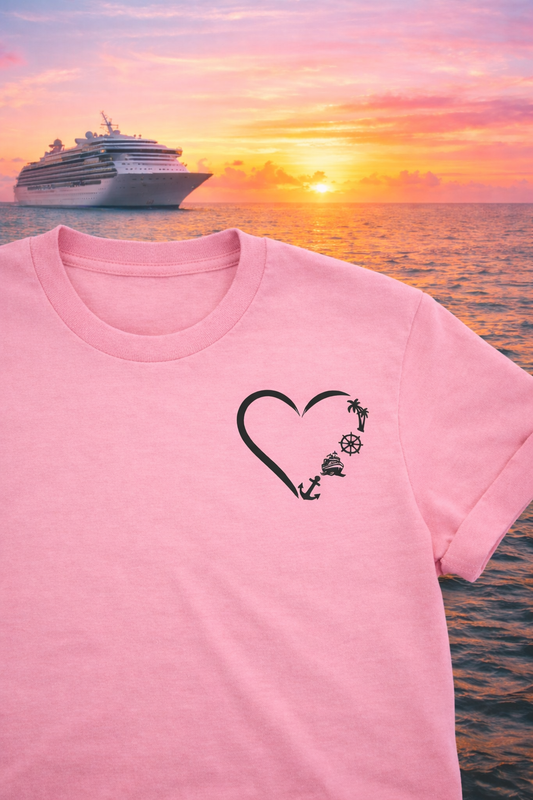 Cruise Heart Nautical T-Shirt 🌊⚓ | Vacation Tee