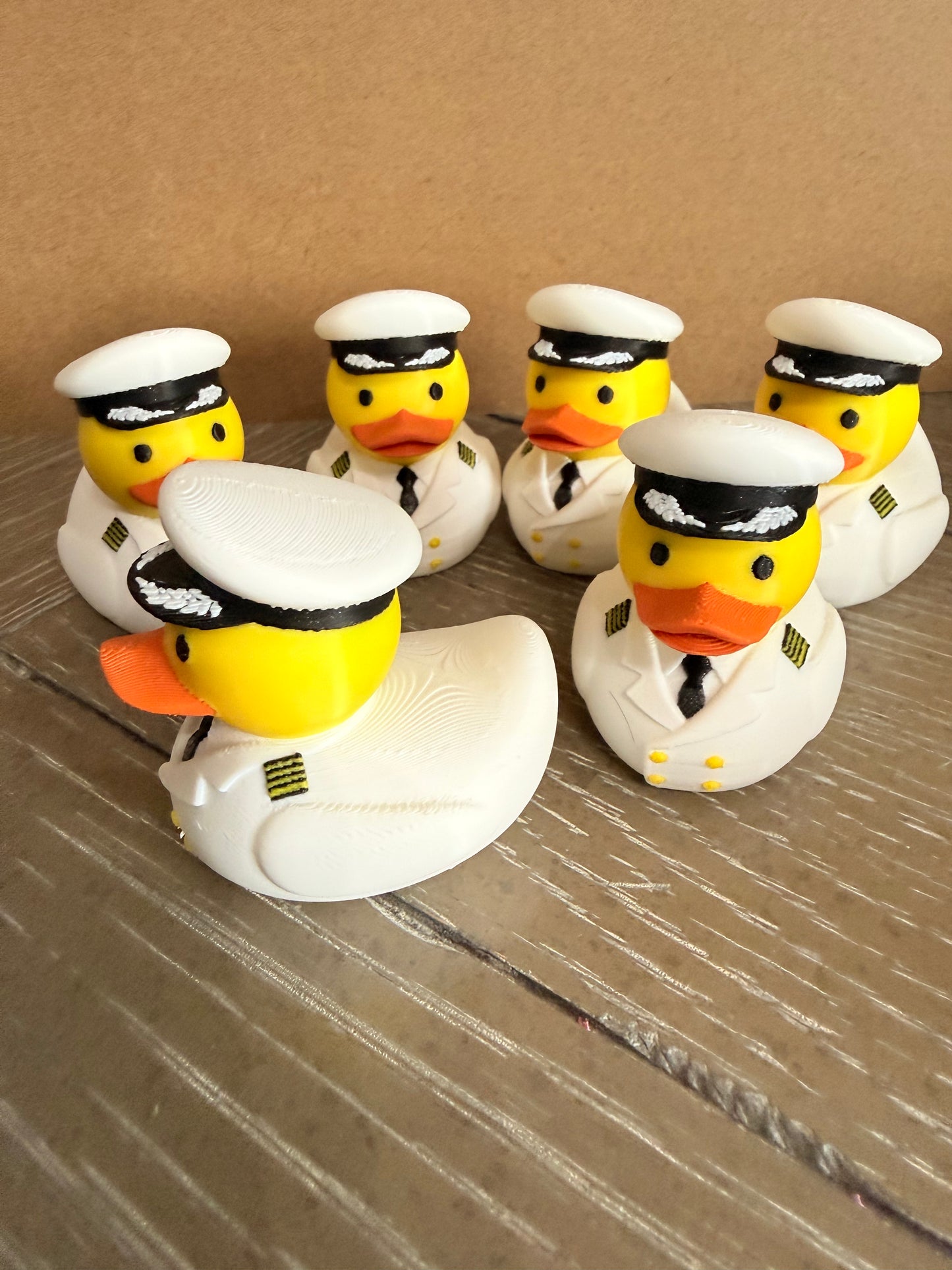 Cruise Captain Duck – 3D Printed Nautical Duck set of 6