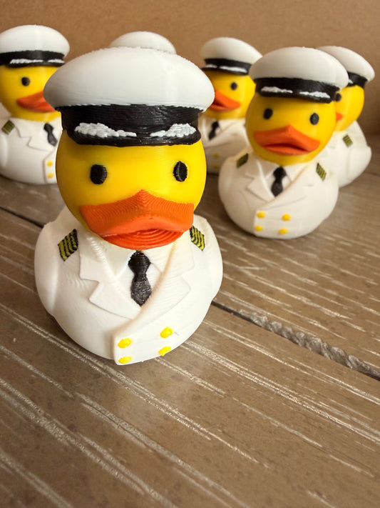 Cruise Captain Duck – 3D Printed Nautical Duck set of 6