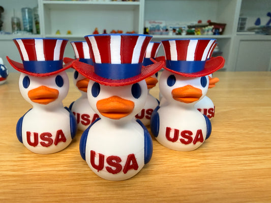 Patriotic 3D Printed Duck Set of 6