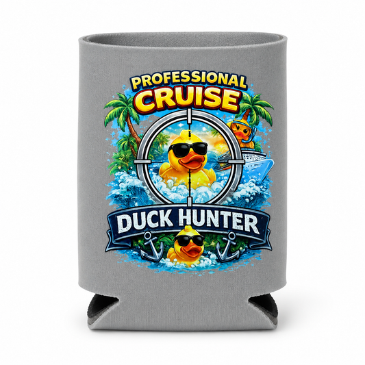 Professional Cruise Duck Hunter Can Koozie