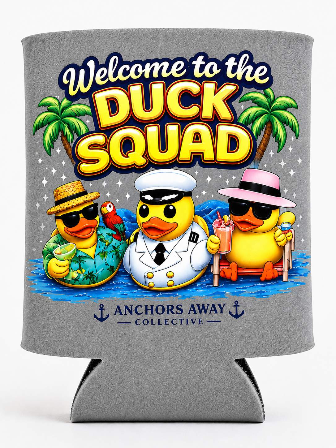 Welcome to the Duck Squad Can Cooler – Cruise Duck Koozie | Anchors Away Collective