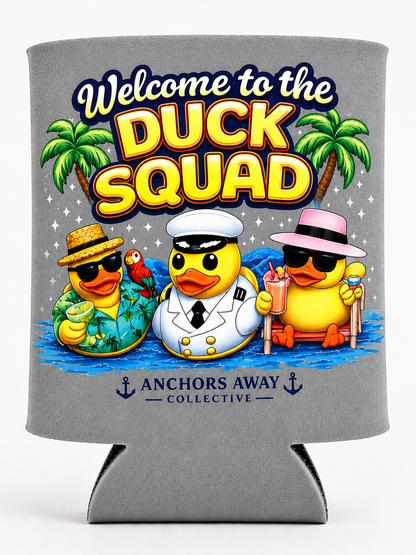 Welcome to the Duck Squad Can Cooler – Cruise Duck Koozie | Anchors Away Collective