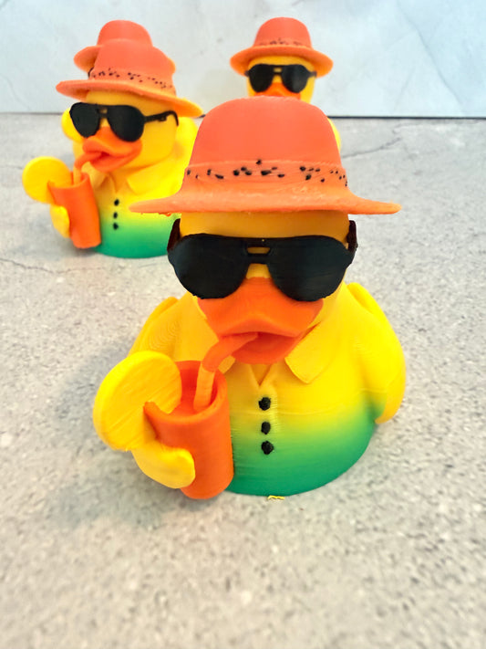Tropical Vacation Duck Set of 4