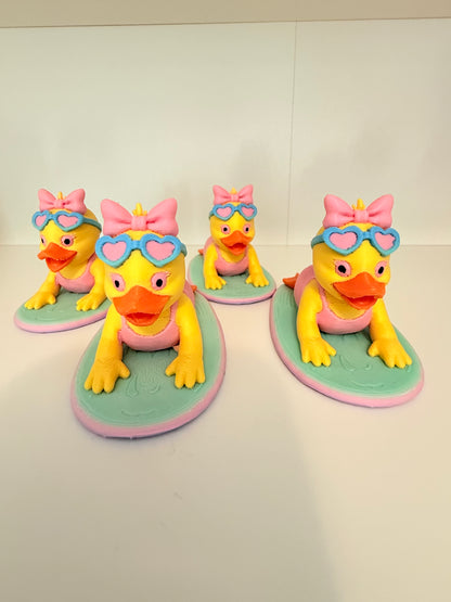 Surfer Girl Duck- Set of 4