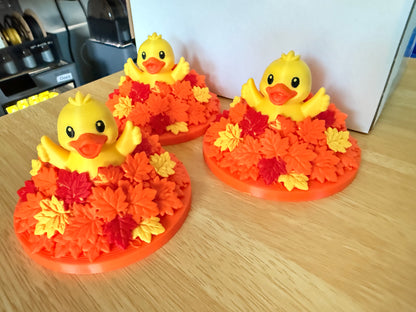 Leaf Me Alone, I’m Ducky! – Fall Duck 3D Printed Figurine