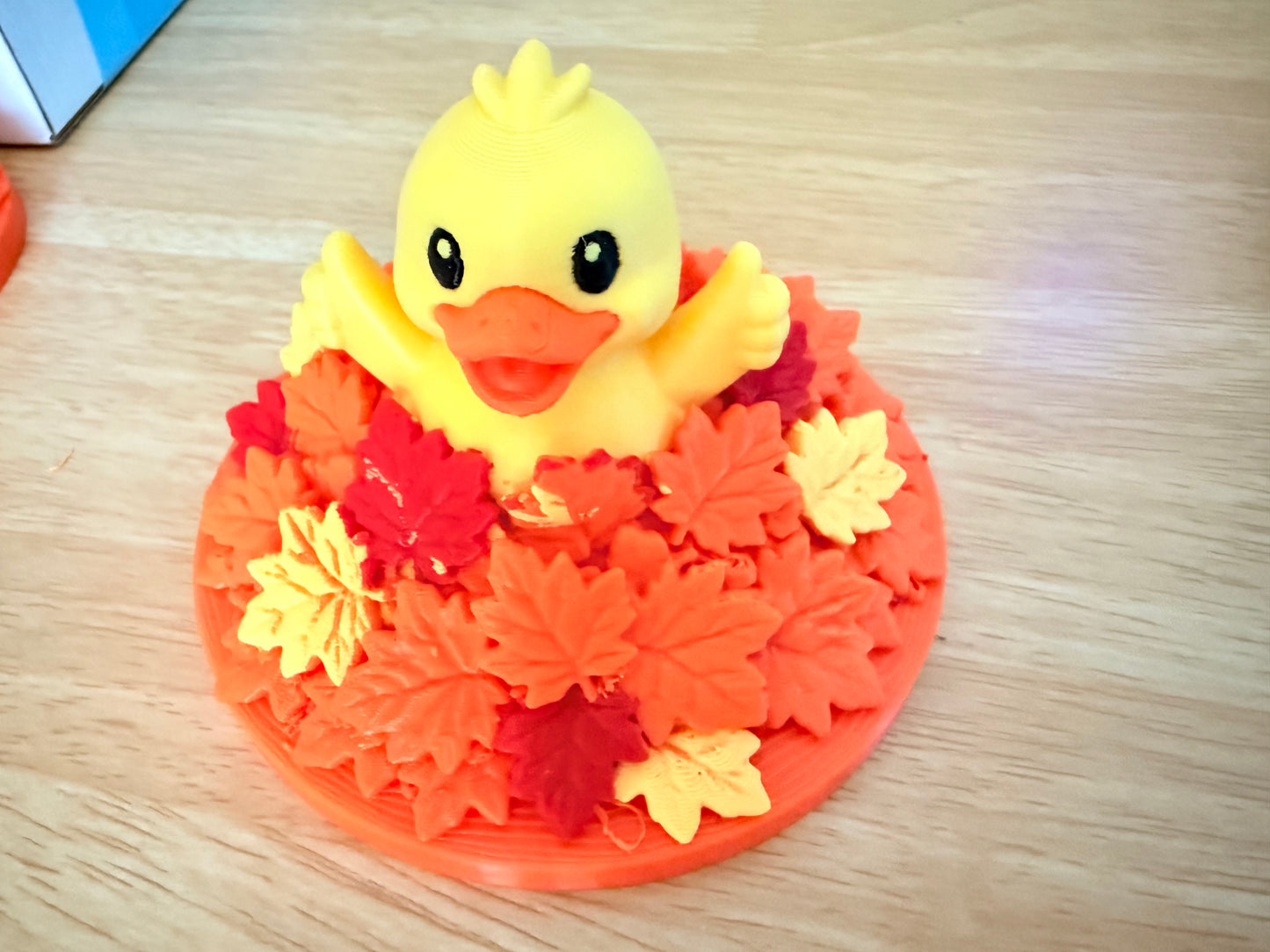 Leaf Me Alone, I’m Ducky! – Fall Duck 3D Printed Figurine