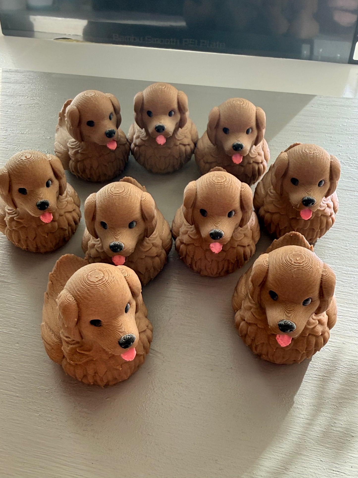 Wooden Puppy Figurine – 3D Printed with Real Wood Filament