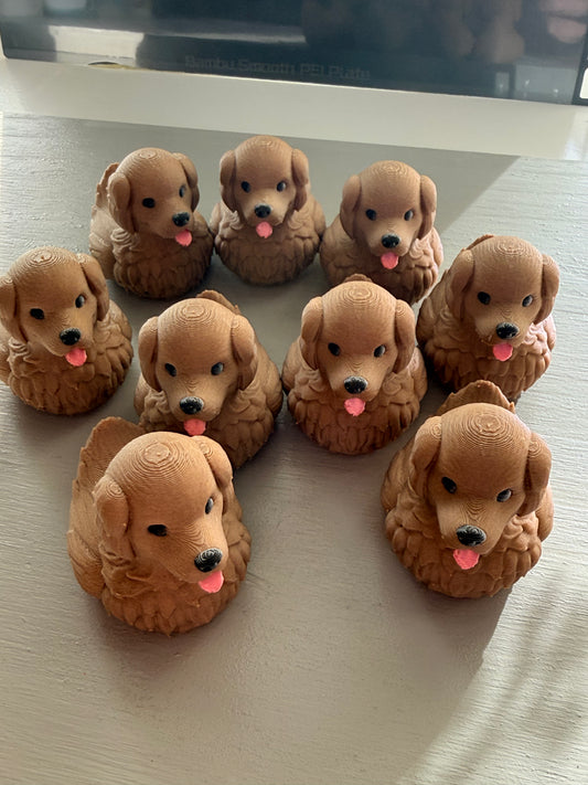 Wooden Puppy Figurine – 3D Printed with Real Wood Filament