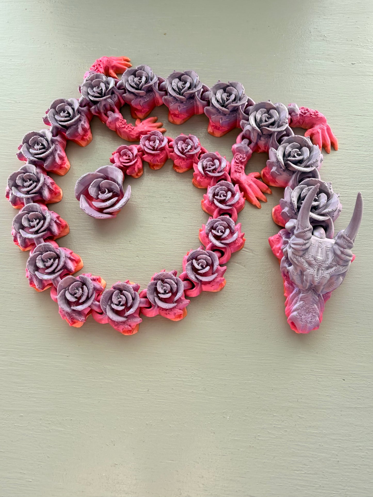 Rose Dragon – Articulated Floral Fantasy Dragon