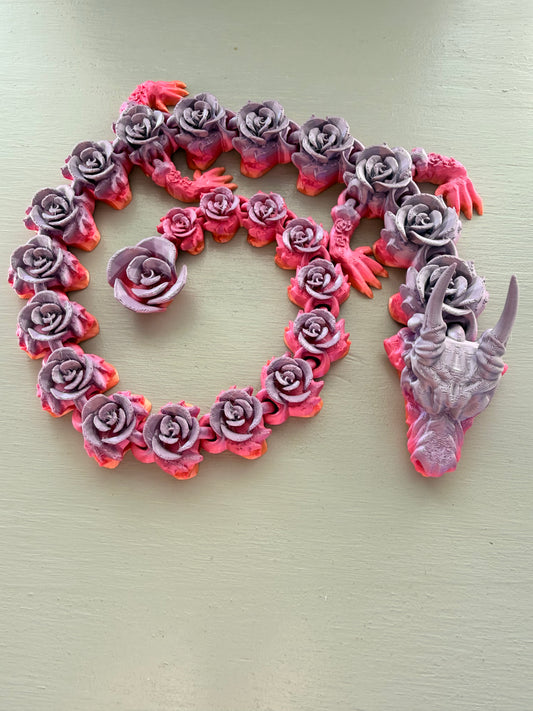 Rose Dragon – Articulated Floral Fantasy Dragon