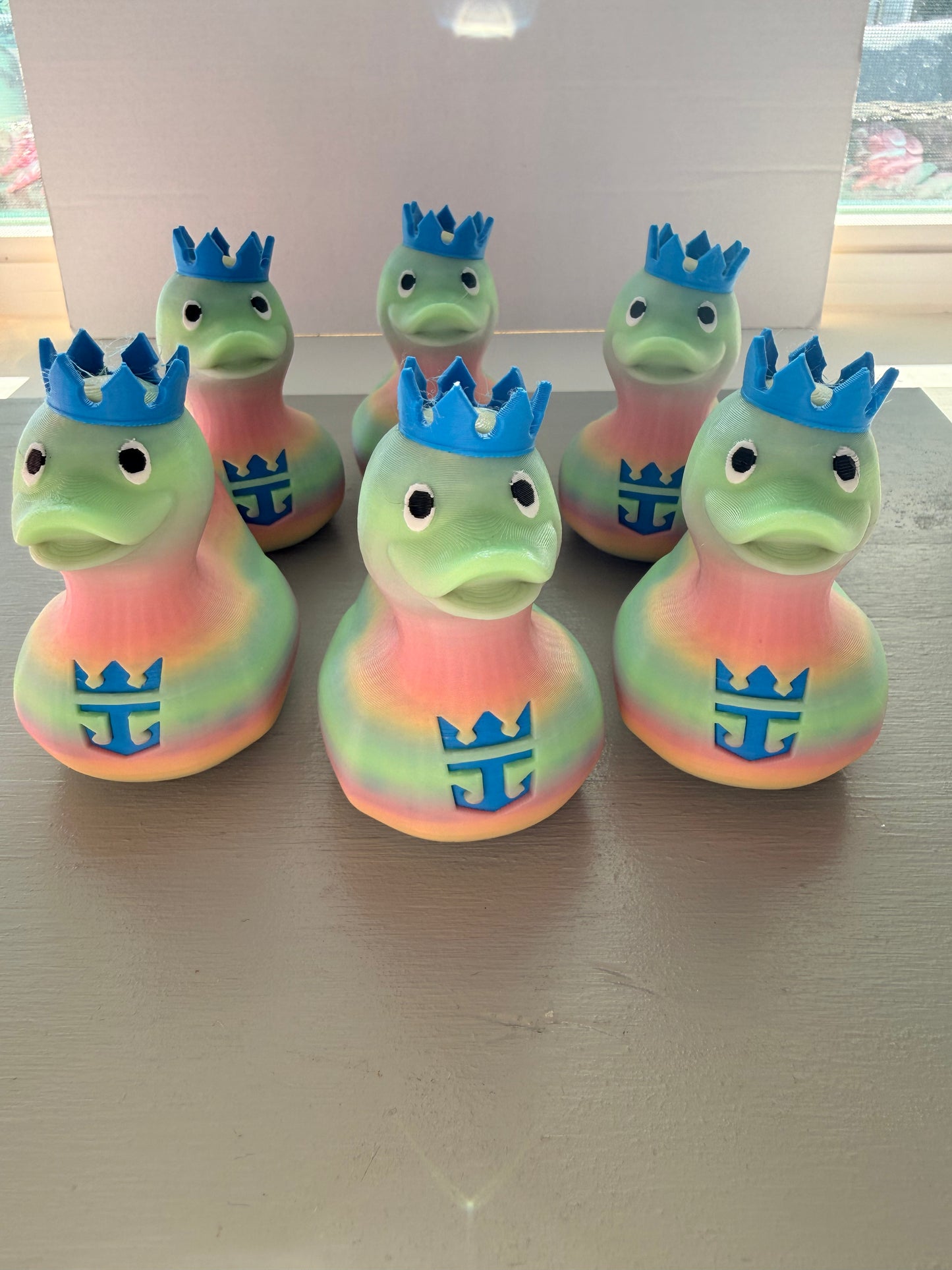 Glow in the Dark Royal crown ducks Set of 4