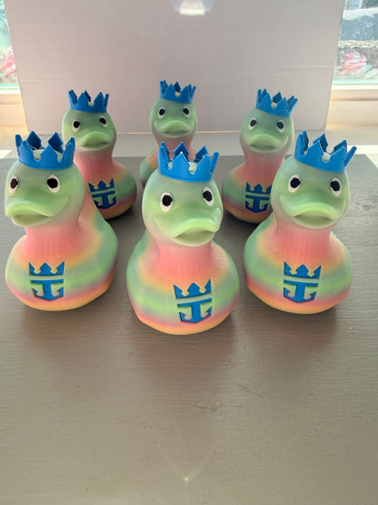 Glow in the Dark Royal crown ducks Set of 4