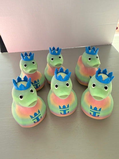 Glow in the Dark Royal crown ducks Set of 4