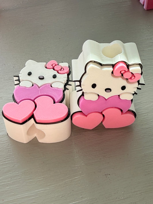 Kitty Valentine Straw Buddy