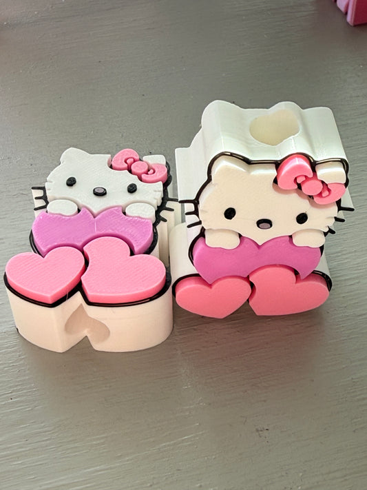 Kitty Valentine Straw Buddy